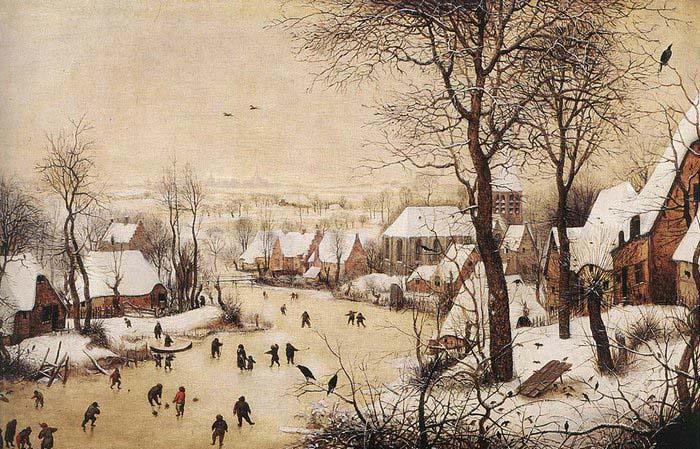 BRUEGEL, Pieter the Elder Winter Landscape with Skaters and Bird Trap oil painting image